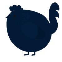 A tumblr chicken with a neck-speckle pattern