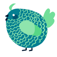 A sea and spring chicken with a lace pattern