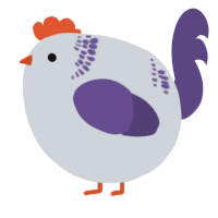 A mist and overcast chicken with a neck-band pattern