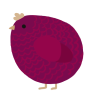 A wine and maroon chicken with a lace pattern