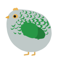 A silver and viridian chicken with a half-lace pattern