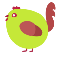 A lime and red chicken