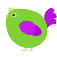 A grass and amethyst chicken