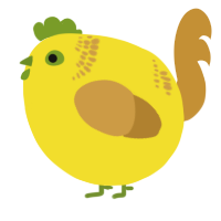 A yellow and gold chicken with a neck-band pattern