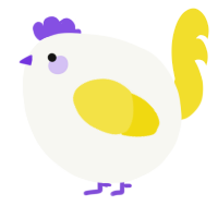 A white and yellow chicken
