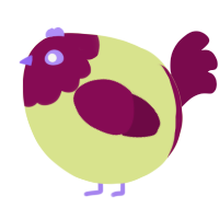 A lemon and wine chicken with a head pattern