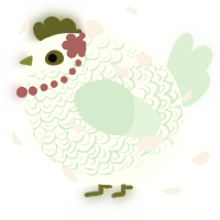 A tumblr and maroon chicken with a double-lace pattern