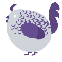 A mist and overcast chicken with a half-lace pattern