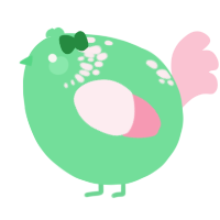 A spring and rose chicken with a neck-speckle pattern