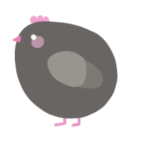 A grey and ash chicken