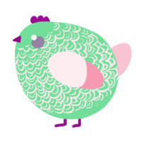 A spring and rose chicken with a double-lace pattern
