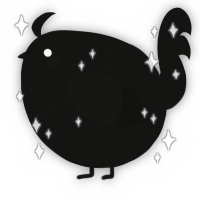 A black chicken with a bar pattern