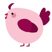 A rose and maroon chicken