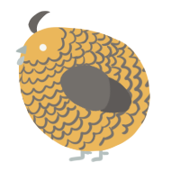 A honey and grey chicken with a lace pattern