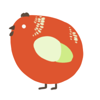 A vermilion and apple chicken with a neck-band pattern