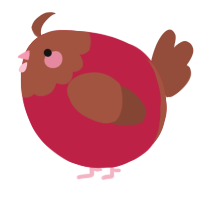 A crimson and russet chicken with a head pattern