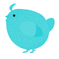A aqua chicken with a double-lace pattern