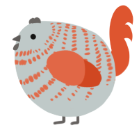 A silver and vermilion chicken with a bar pattern