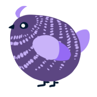 A overcast and lilac chicken with a bar pattern
