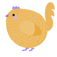 A honey chicken with a lace pattern