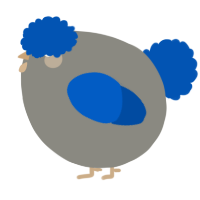 A ash and ultramarine chicken