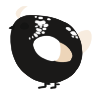 A sable and cream chicken with a neck-speckle pattern