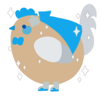 A beige and mist chicken