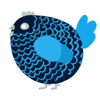 A tumblr and sky chicken with a lace pattern