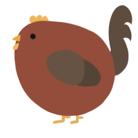 A russet and bark chicken