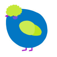 A sapphire and lime chicken