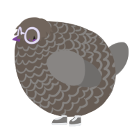 A bark and grey chicken with a lace pattern