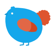 A sky and vermilion chicken