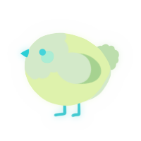 A apple and gluppy chicken with a head pattern