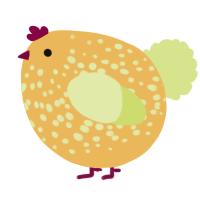 A honey and lemon chicken with a speckle pattern