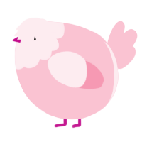 A rose chicken with a head pattern
