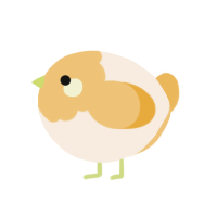 A cream and honey chicken with a head pattern