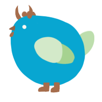 A cerulean and gluppy chicken