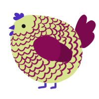A lemon and wine chicken with a lace pattern