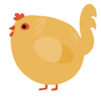 A honey chicken with a neck-band pattern