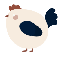 A cream and tumblr chicken