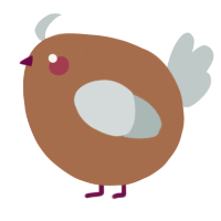 A brown and silver chicken