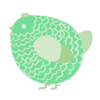 A spring and gluppy chicken with a lace pattern