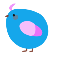 A sky and lavender chicken