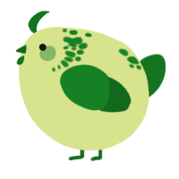 A lemon and leaf chicken with a neck-speckle pattern