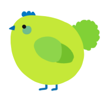 A lime and grass chicken