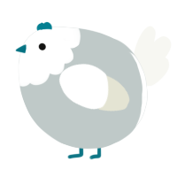 A silver and white chicken with a head pattern