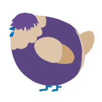 A overcast and beige chicken with a head pattern