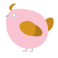 A rose and ochre chicken