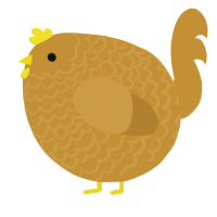 A gold chicken with a lace pattern
