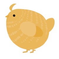 A honey chicken with a bar pattern